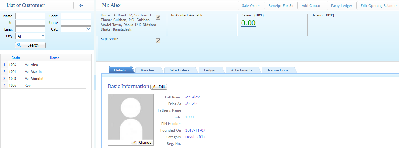 Customer List market return
